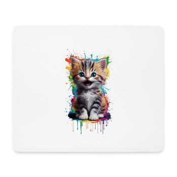 Graffiti de chat - Tapis de souris (format paysage) - blanc - Devant