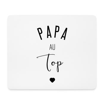 PAPA AU TOP - Tapis de souris (format paysage) - blanc - Devant