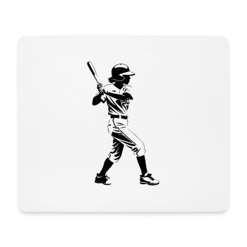 Baseball Girl - Sport Sticker - Mousepad (Querformat) - Weiß - Vorne