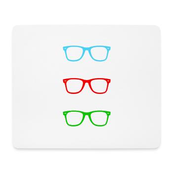 brille - Mousepad (Querformat) - Weiß - Vorne