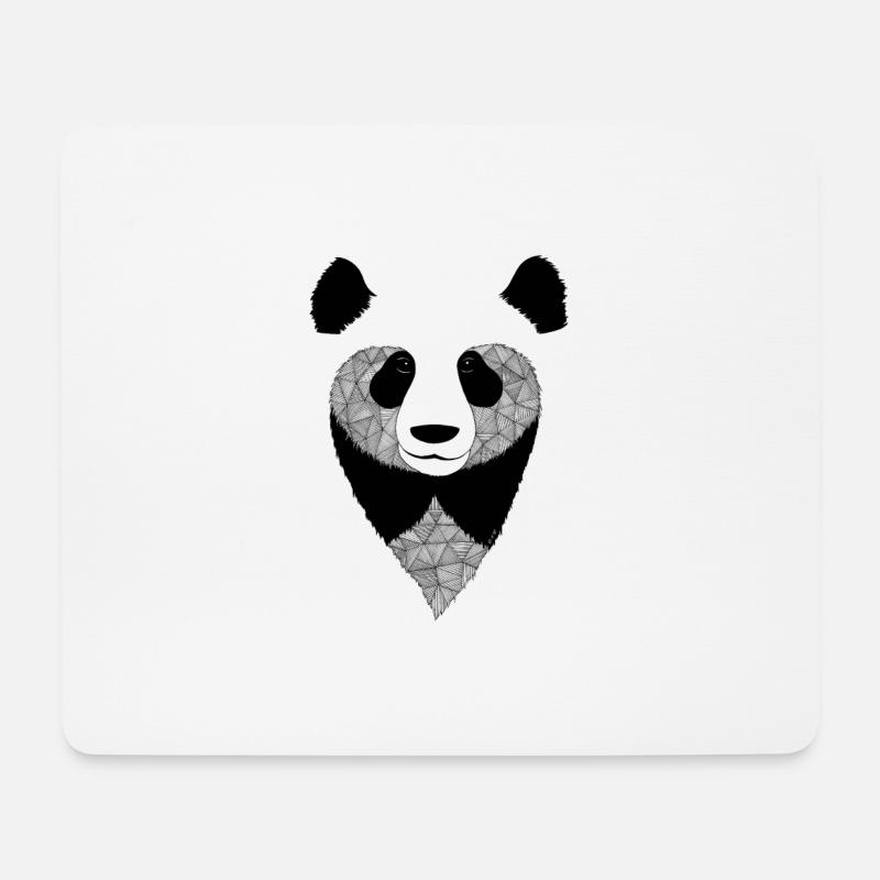 Panda Design - Mousepad (Querformat) - Weiß