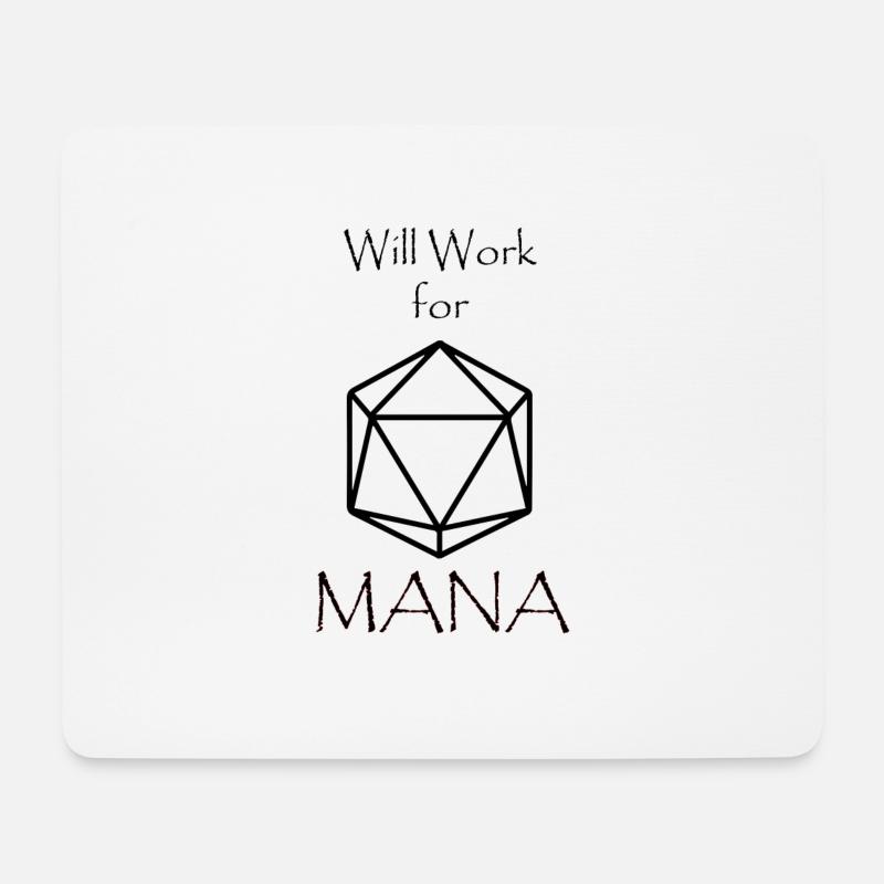Mana - Mousepad (Querformat) - Weiß