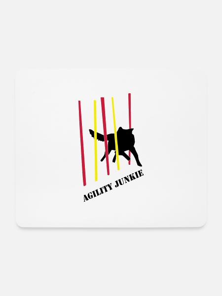 Agility Junkie_2_cb - Mousepad (Querformat) - Weiß