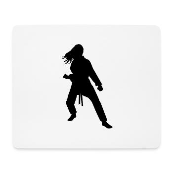 Kampfsport female de - Mousepad (Querformat) - Weiß - Vorne