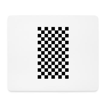 Karo Muster Retro Schwarz Weiss - Mousepad (Querformat) - Weiß - Vorne
