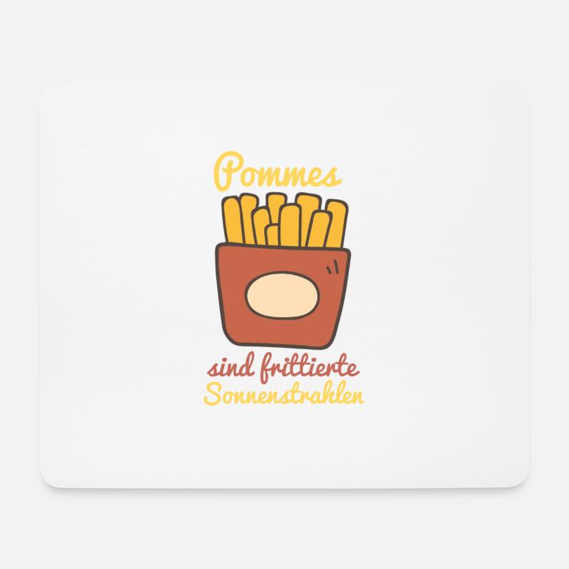 French fries are fried sun rays - Mouse Pad (horizontal) - white
