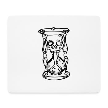 Skull hourglass - Mouse Pad (horizontal) - white - Front