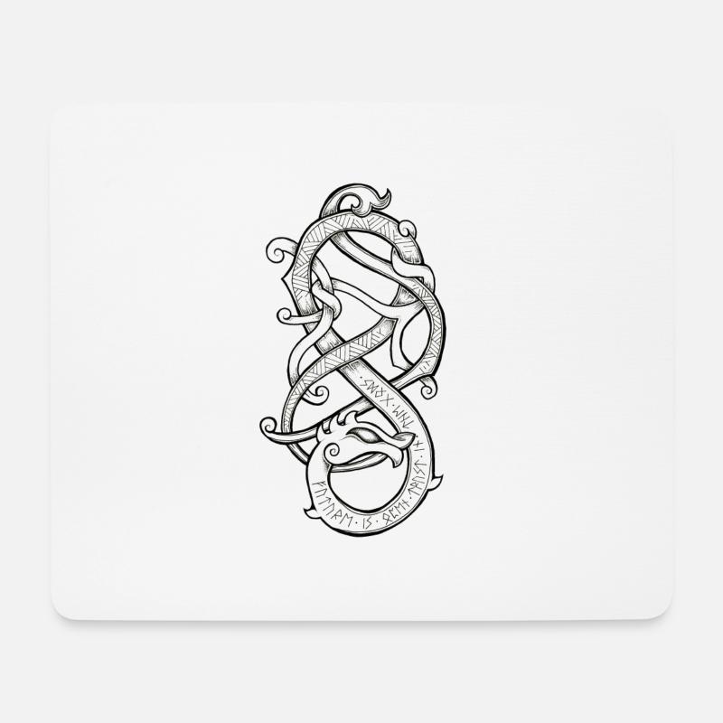 "Zukunft ist offen, vertraue auf die Götter." - Mousepad (Querformat) - Weiß