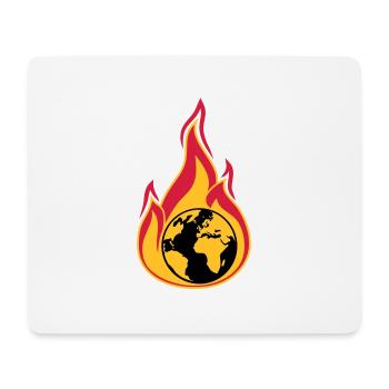 terre sur le feu planète accueil changement climatique global erw - Tapis de souris (format paysage) - blanc - Devant