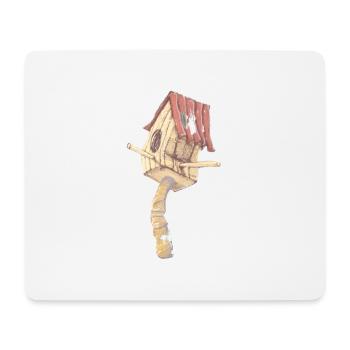 Birdhouses. graffiti street art from spain - Mouse Pad (horizontal) - white - Front