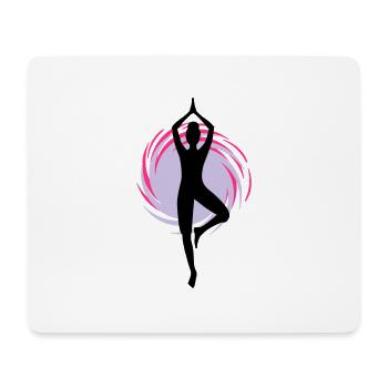 Yoga - Joga - Pilates - Power Yoga - Sport - 3C - Mousepad (Querformat) - Weiß - Vorne