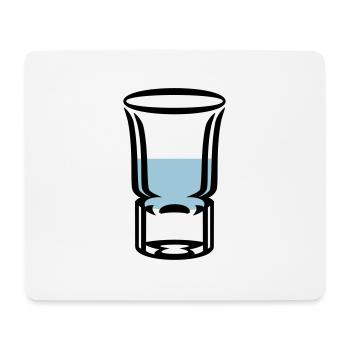 Schnapsglas / shot glass (2c) - Mousepad (Querformat) - Weiß - Vorne