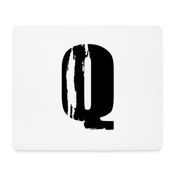 Q - Buchstabe - Mousepad (Querformat) - Weiß - Vorne