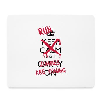 Run zombies - Tapis de souris (format paysage) - blanc - Devant