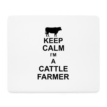 keep calm im a cattle farmer kg10 - Tapis de souris (format paysage) - blanc - Devant