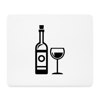 Wine glass - Mouse Pad (horizontal) - white - Front