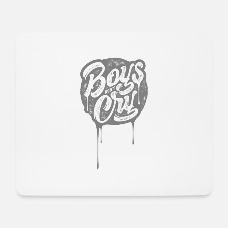 #FancyDesigns #boysdontcry Männer weinen nicht. - Mousepad (Querformat) - Weiß