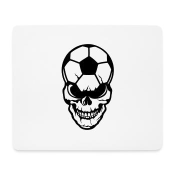Fußball Kopf des Todes Schädel Schädel - Mousepad (Querformat) - Weiß - Vorne
