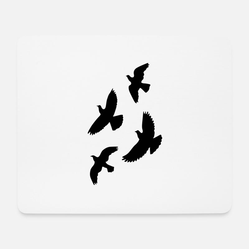 Vögel - Mousepad (Querformat) - Weiß