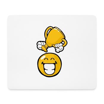 Smiley Winner - Mousepad (Querformat) - Weiß - Vorne