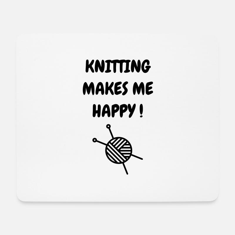 Stricken / stricker / Sticken / mode - Mousepad (Querformat) - Weiß