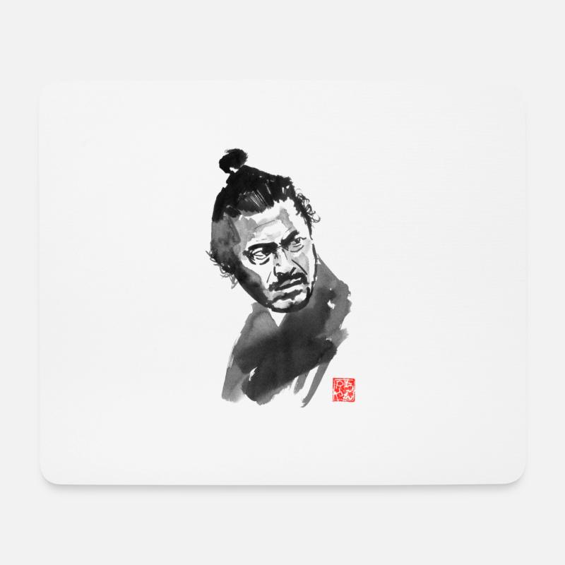 der Samurai - Mousepad (Querformat) - Weiß