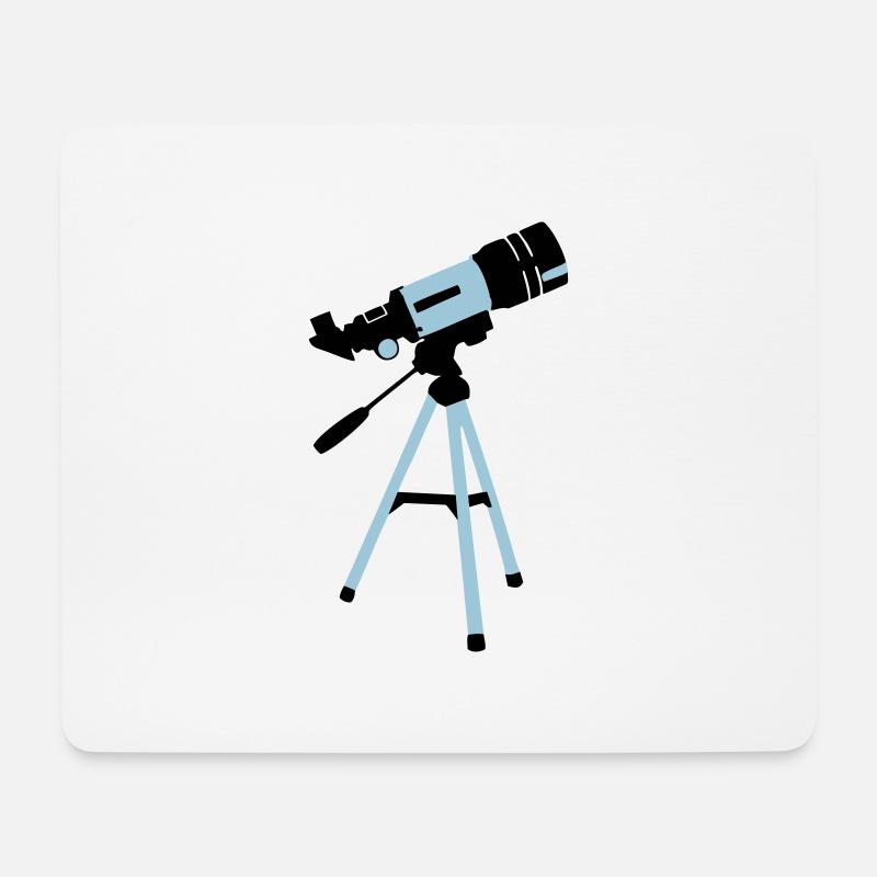 Teleskop, Astronomie - Mousepad (Querformat) - Weiß