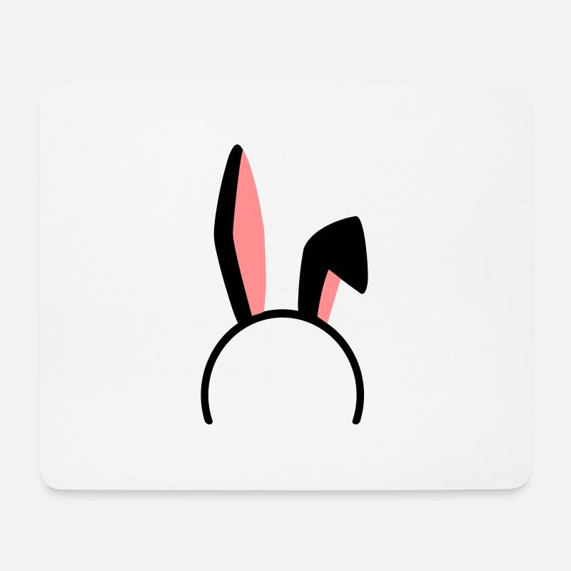 Hasenohren zweifarbig - Mousepad (Querformat) - Weiß