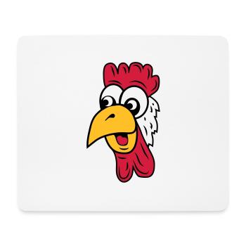 hahn - Mousepad (Querformat) - Weiß - Vorne