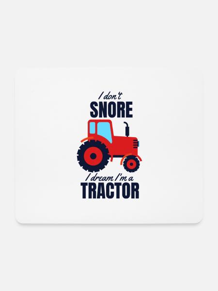 Traktor - Mousepad (Querformat) - Weiß