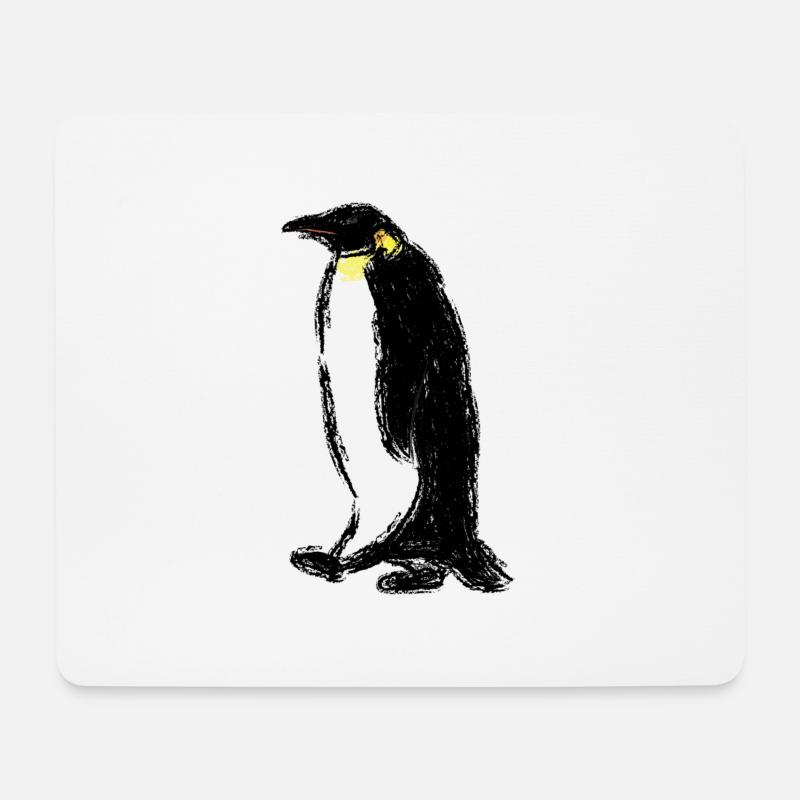 Kaiserpinguin / Emperor Penguin Design I - Mousepad (Querformat) - Weiß