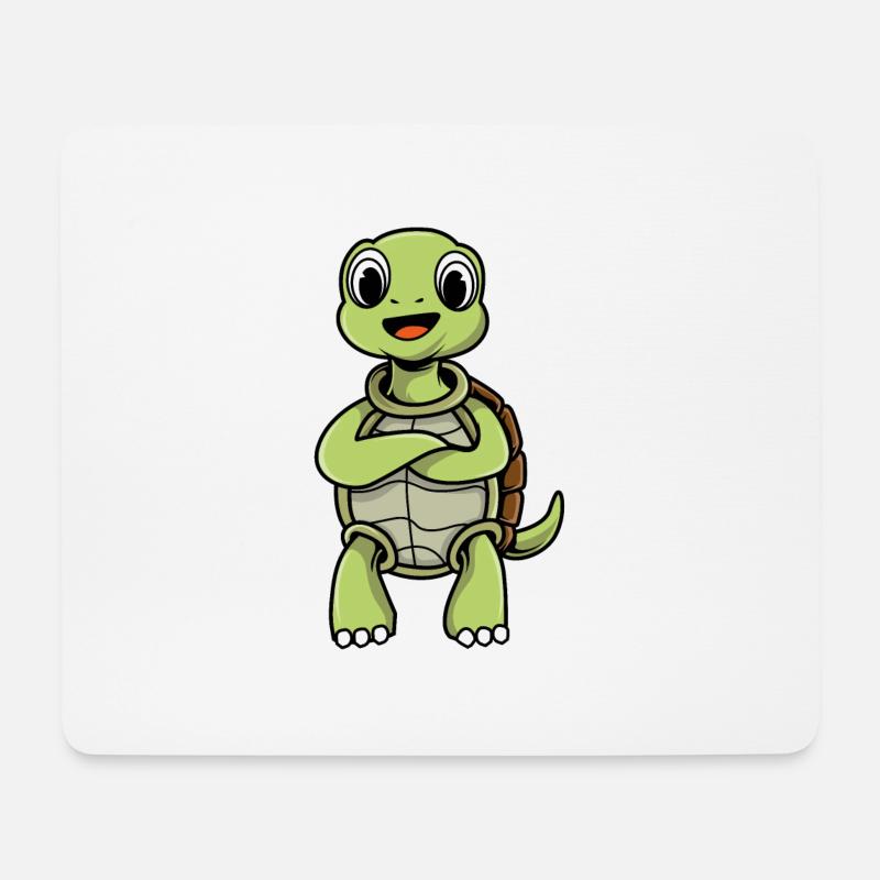 Schildkröte - Mousepad (Querformat) - Weiß
