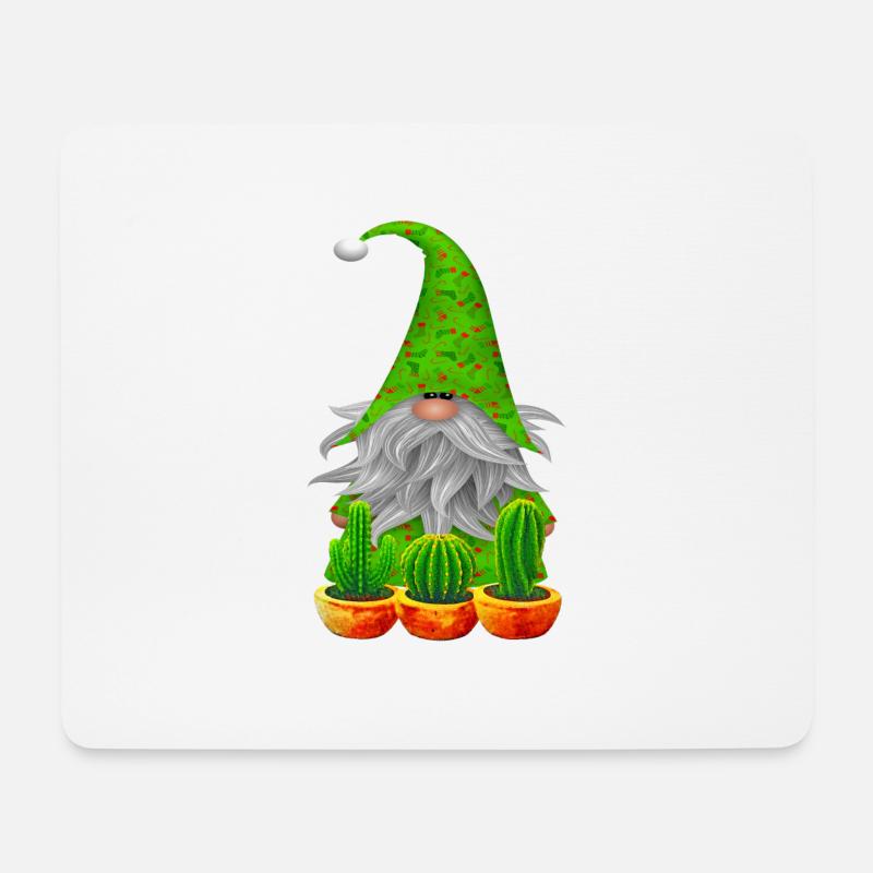 Gnome Garten Kaktus - Mousepad (Querformat) - Weiß
