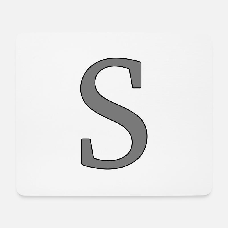 Buchstabe S Anfangsbuchstabe - Mousepad (Querformat) - Weiß
