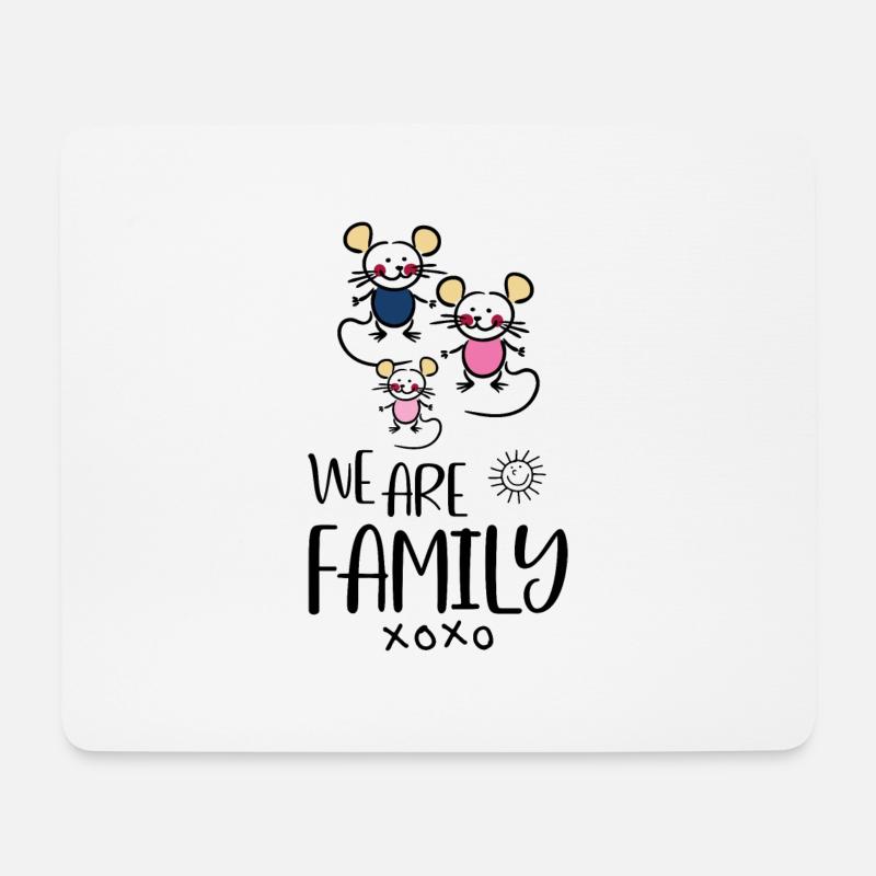 Familie - Mousepad (Querformat) - Weiß