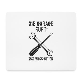 Die garage ruft Geschenk Mechaniker Kfz Auto - Mousepad (Querformat) - Weiß - Vorne
