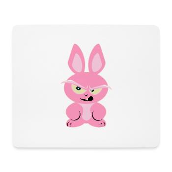 Pink Rabbit Shirt - Funny Rodent - Mouse Pad (horizontal) - white - Front