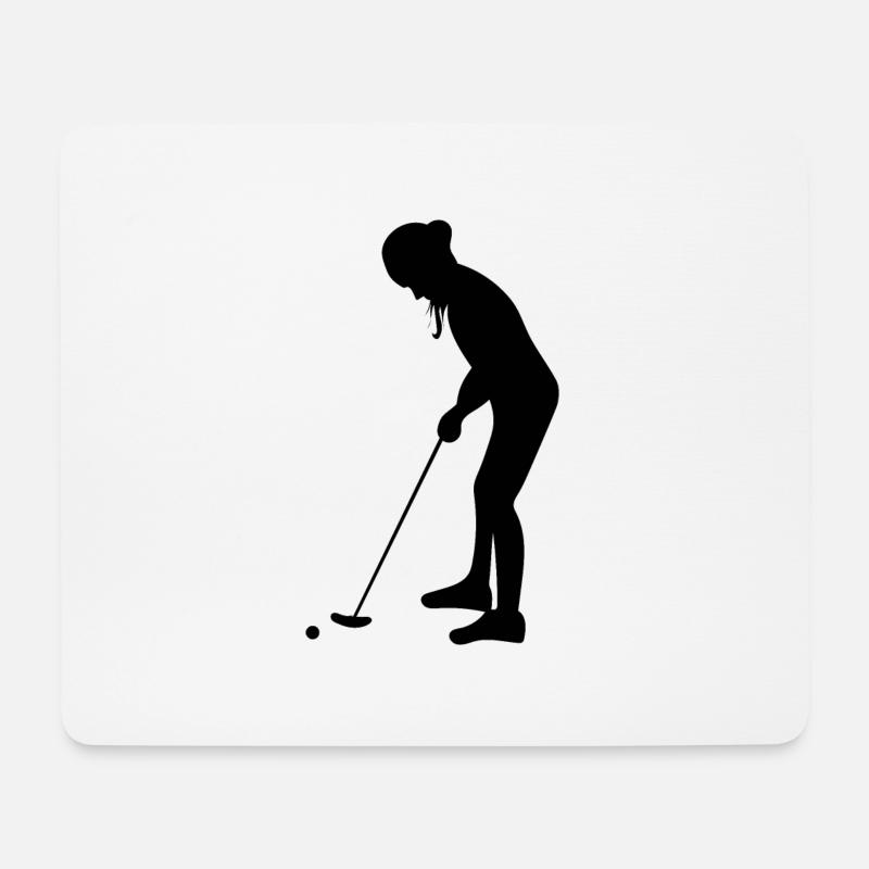 MINIGOLF MINIGOLFER MINIGOLFERIN - Mousepad (Querformat) - Weiß