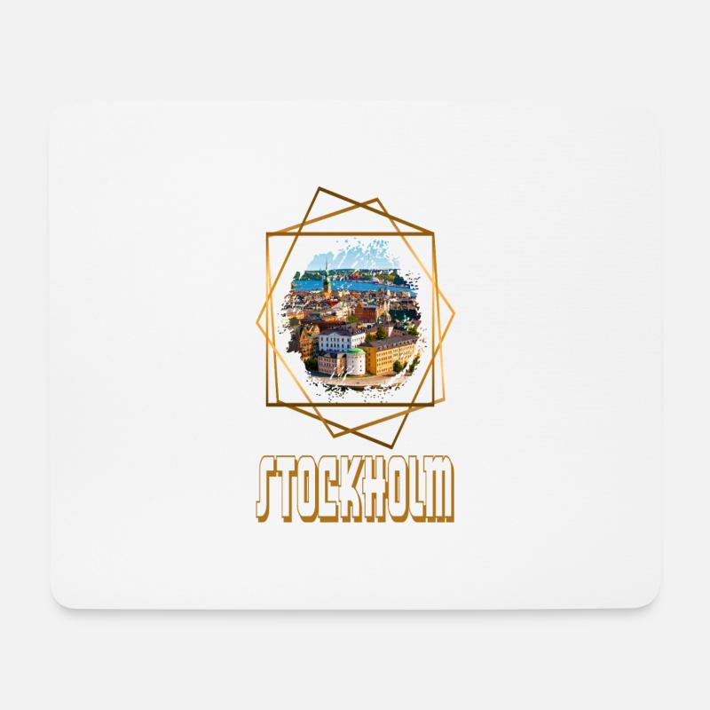Stockholm Schweden Skyline Stadt Heimat Liebe - Mousepad (Querformat) - Weiß