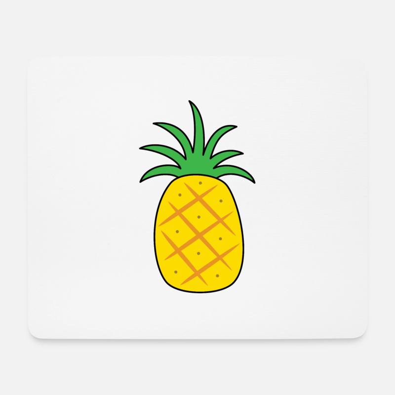 Ananas - Mousepad (Querformat) - Weiß