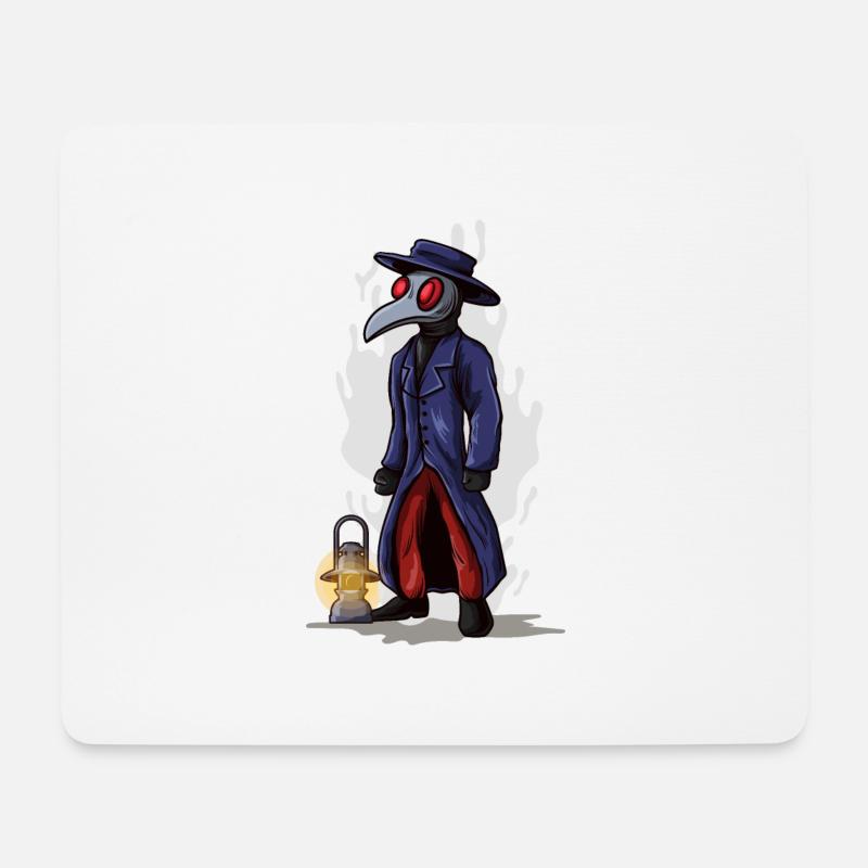 Plague Doctor Pest Arzt Pest Doktor Pestarzt - Mousepad (Querformat) - Weiß