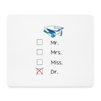 Doctorat d’études supérieures - Tapis de souris (format paysage) - blanc - Devant