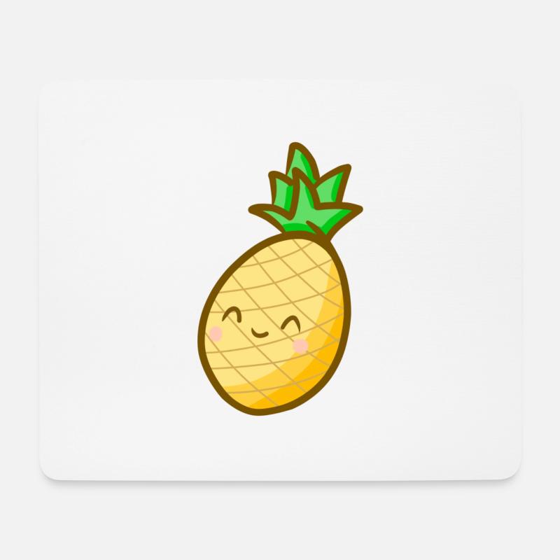 Ananas - Mousepad (Querformat) - Weiß