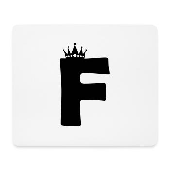 lettre F couronne - Tapis de souris (format paysage) - blanc - Devant