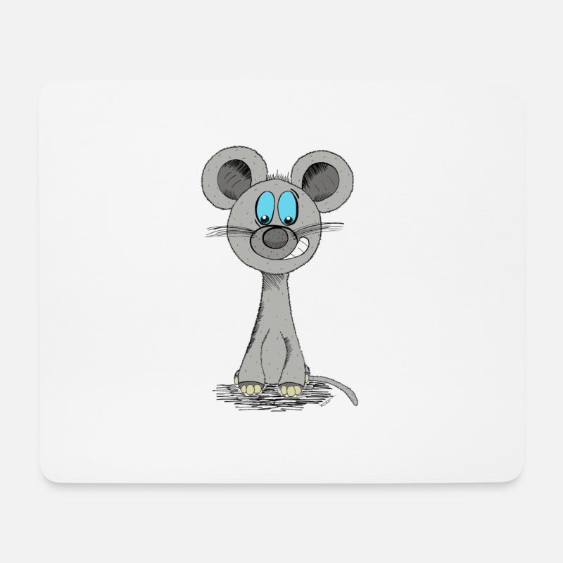 Lustige Maus - Mousepad (Querformat) - Weiß