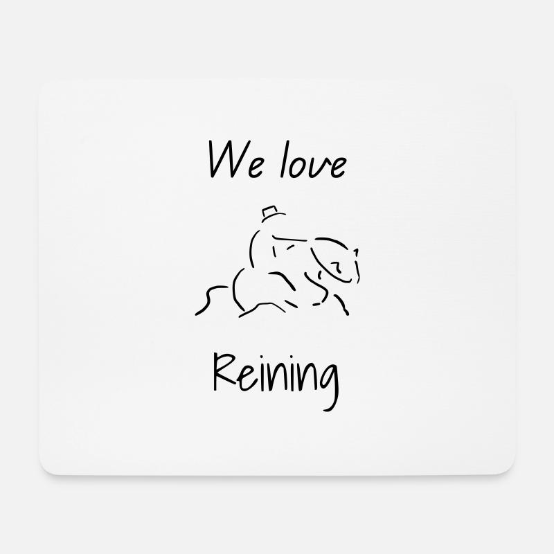 We love Reining - Mousepad (Querformat) - Weiß