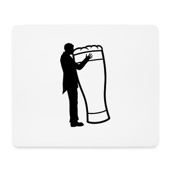 Wedding Groom Embrasse la bière - Tapis de souris (format paysage) - blanc - Devant