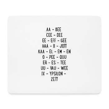 abc - Mousepad (Querformat) - Weiß - Vorne