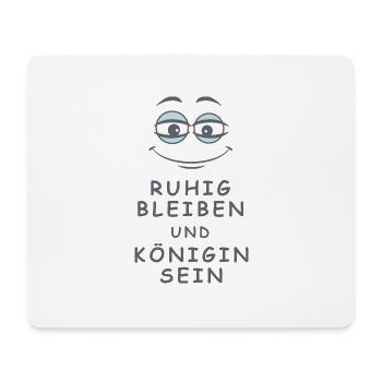 Königin sein - Mousepad (Querformat) - Weiß - Vorne