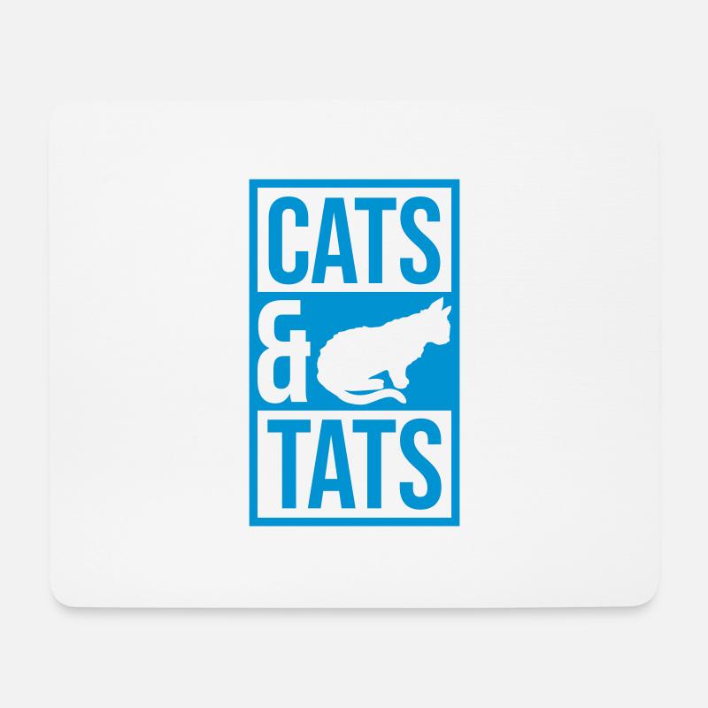 cats and tats Zitat - Mousepad (Querformat) - Weiß